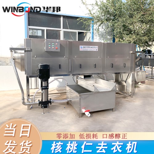 核桃仁脱衣清洗设备 华邦循环水 核桃仁脱衣机